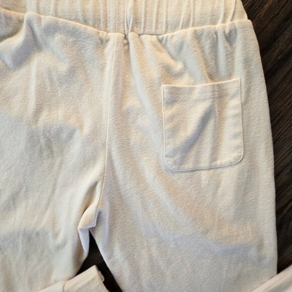 ROOLEE Cream-Colored Flannel Athleisure Pants SIZE M - Picture 5 of 5
